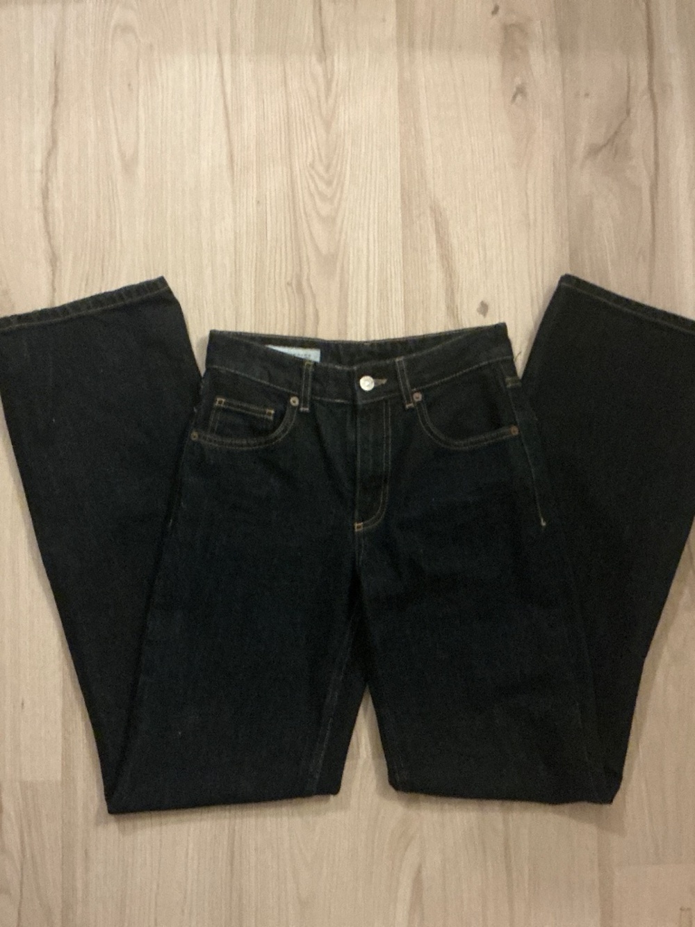 ZARA TRF MID-RISE WIDE LEG JEANS